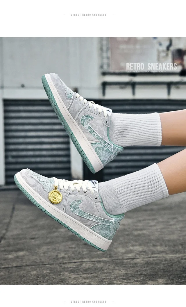 Anaconda AJ AF1 Unisex Sneakers Detail