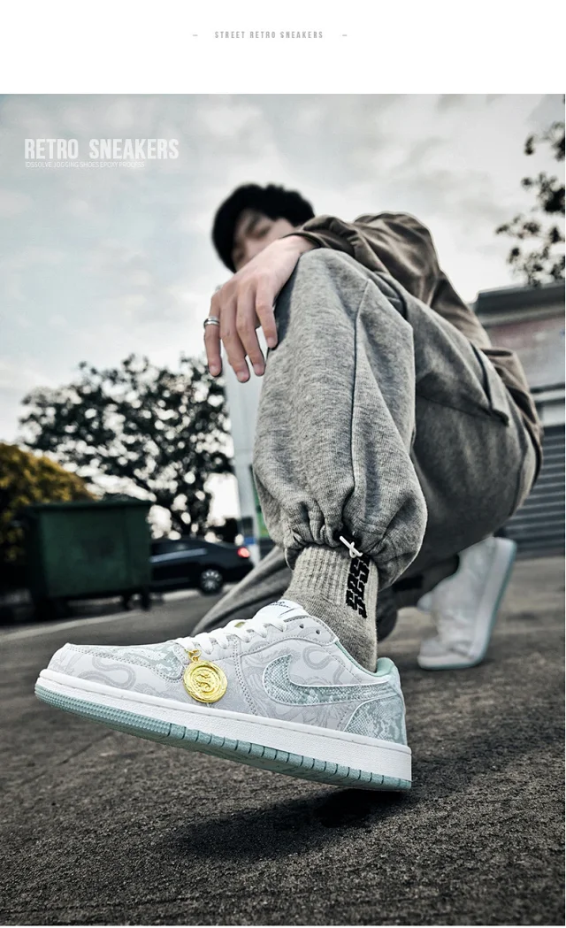 Anaconda AJ AF1 Unisex Sneakers Detail