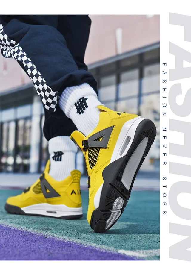 AJ4 White Cement University Blue Unisex Detail