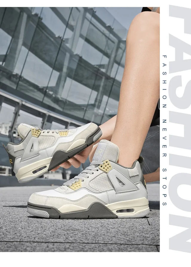 AJ4 White Cement University Blue Unisex Detail