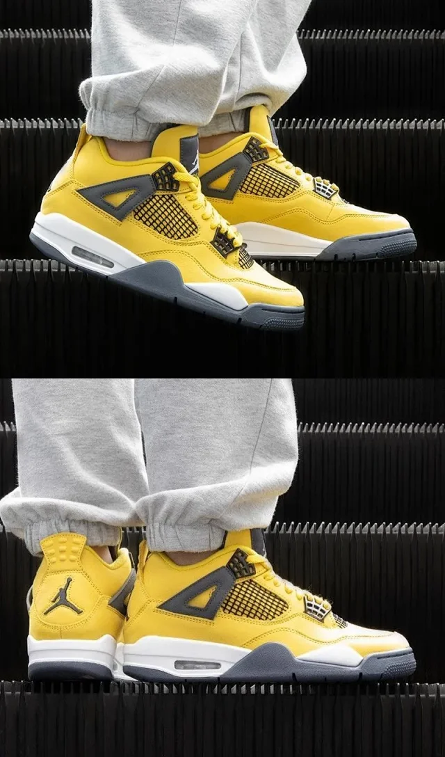 Authentic Youth Jordan 4 Couple Sneakers Detail
