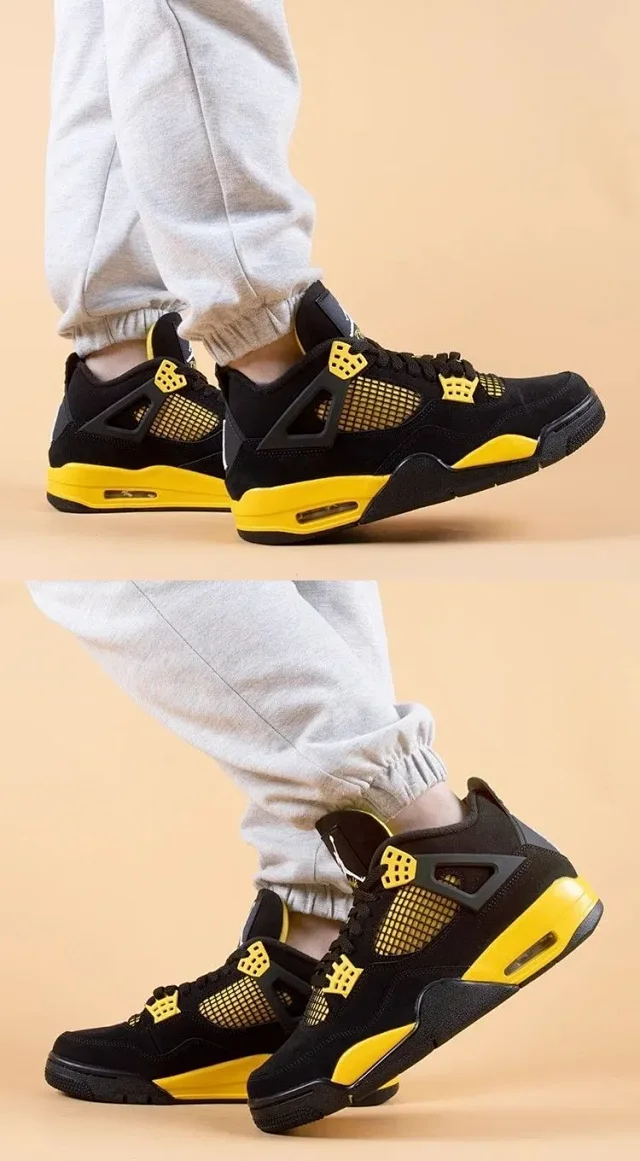 Authentic Youth Jordan 4 Couple Sneakers Detail