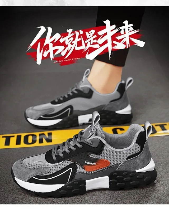 Men's Autumn 2025 Mesh Running Shoes Soft Sole Low-Cut Detail