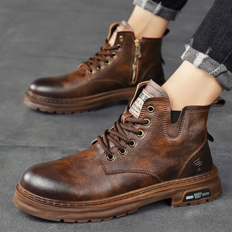 Men's High-top Vintage Work Boots New