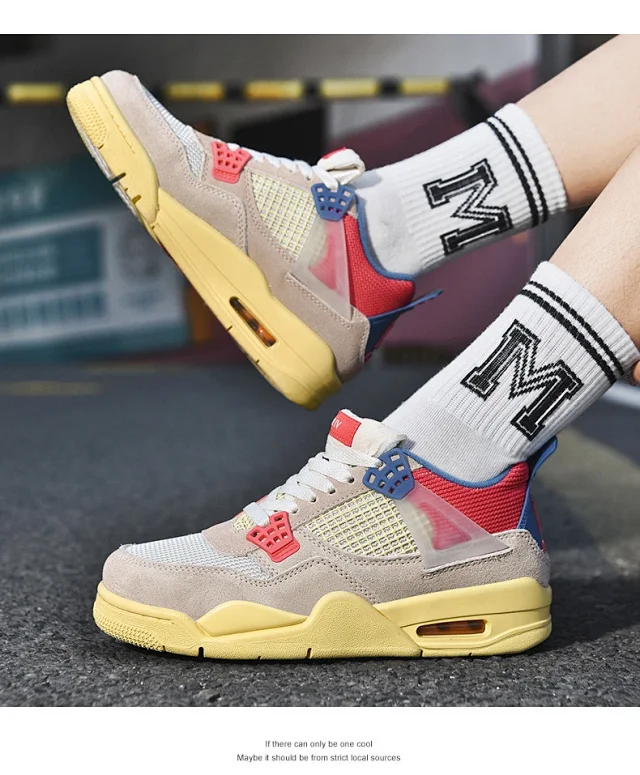 AJ4 White Cement University Blue Unisex Detail