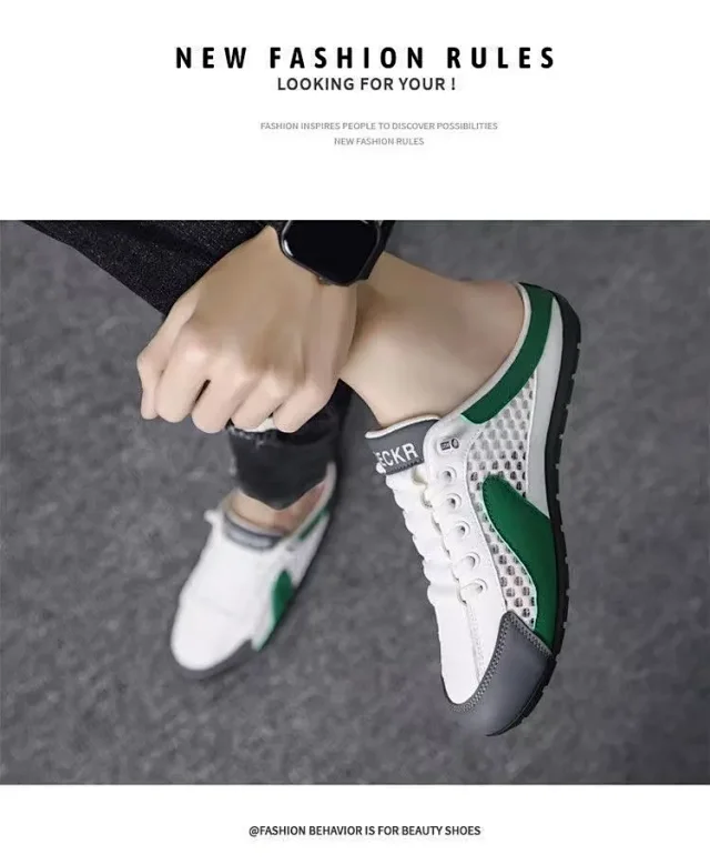Men's Breathable Slip-On Mesh Slippers Detail