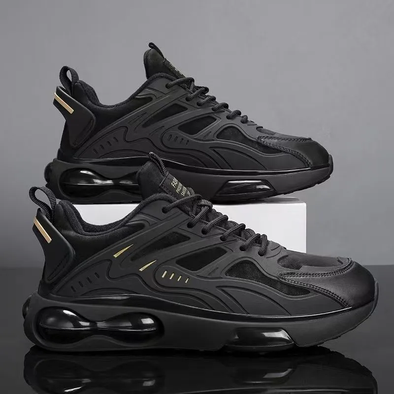 Men's Black Warrior Dad Sneakers Breathable