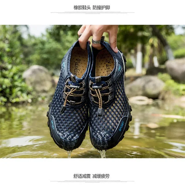 Men's Custom Summer Mesh Hiking Shoes Detail