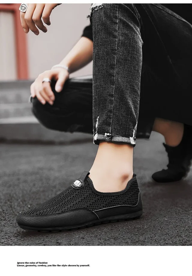 Men's Summer Mesh Slip-On Shoes Detail