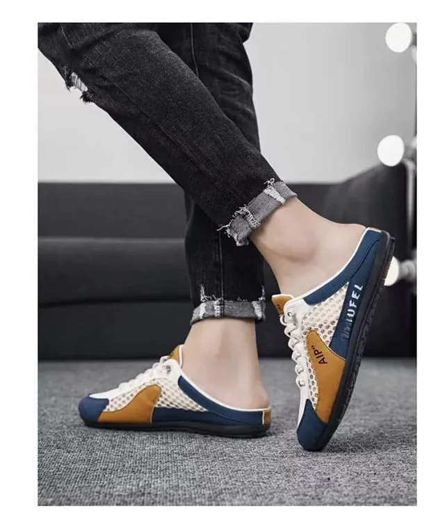 Men's Breathable Slip-On Mesh Slippers Detail