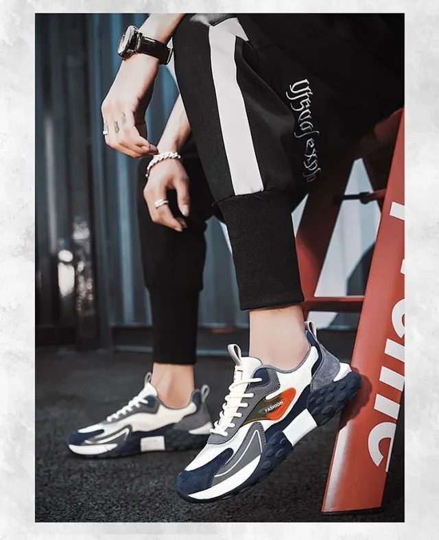Men's Autumn 2025 Mesh Running Shoes Soft Sole Low-Cut Detail