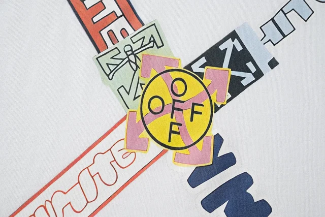 Unisex Cartoon Graffiti Arrow Graphic Tee Detail