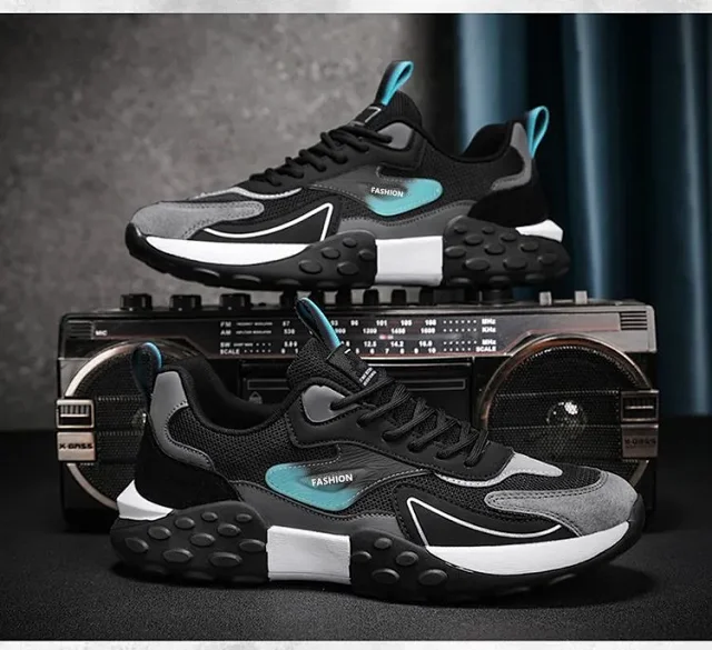 Men's Autumn 2025 Mesh Running Shoes Soft Sole Low-Cut Detail