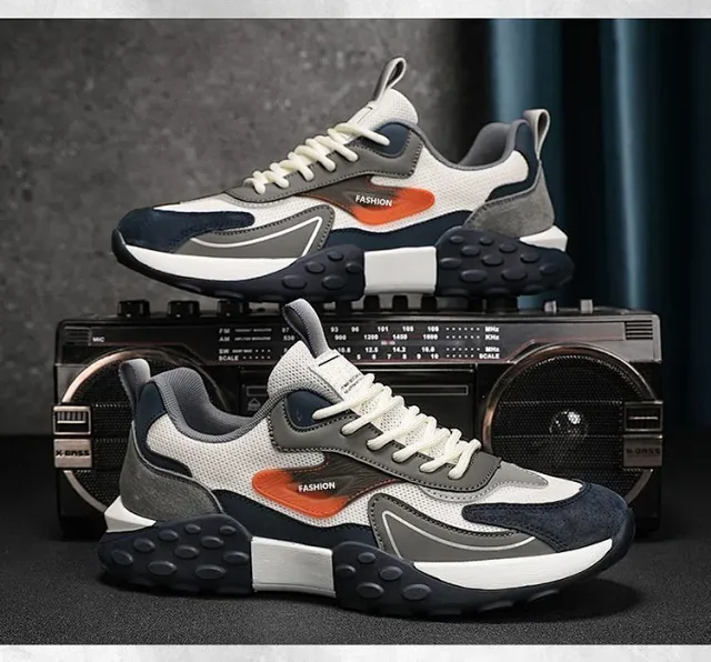 Men's Autumn 2025 Mesh Running Shoes Soft Sole Low-Cut Detail