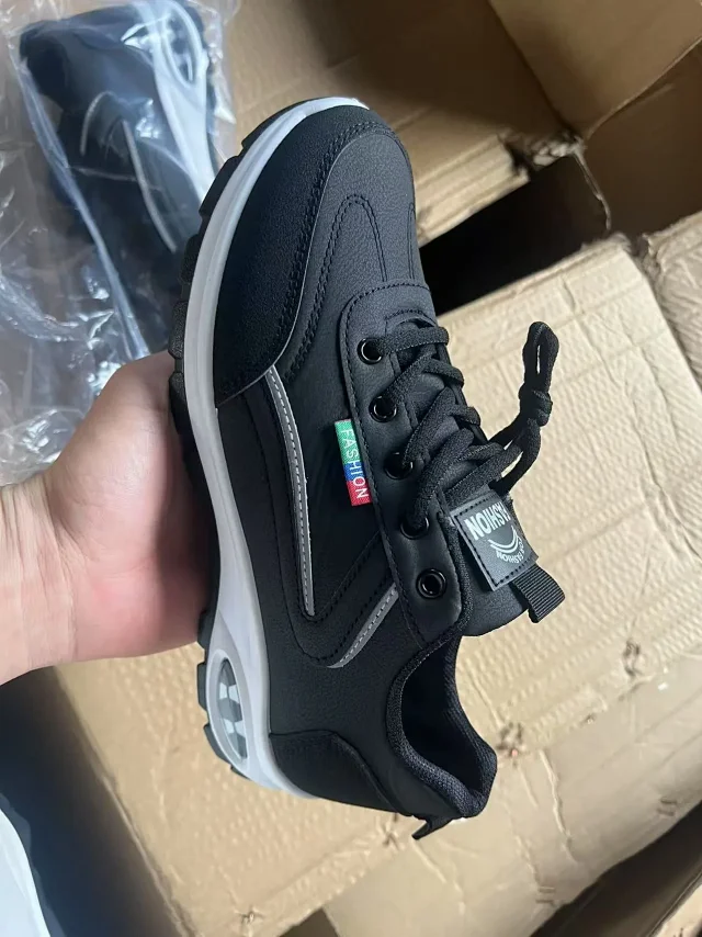 Leather Two-Tone Unisex Trainers 2025 Big Size Detail