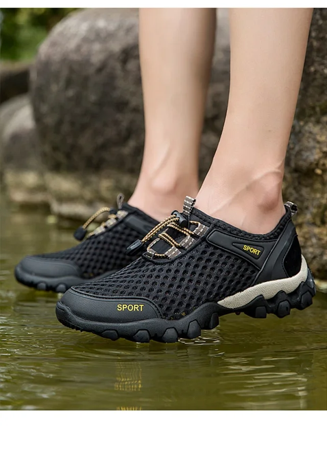 Men's Custom Summer Mesh Hiking Shoes Detail
