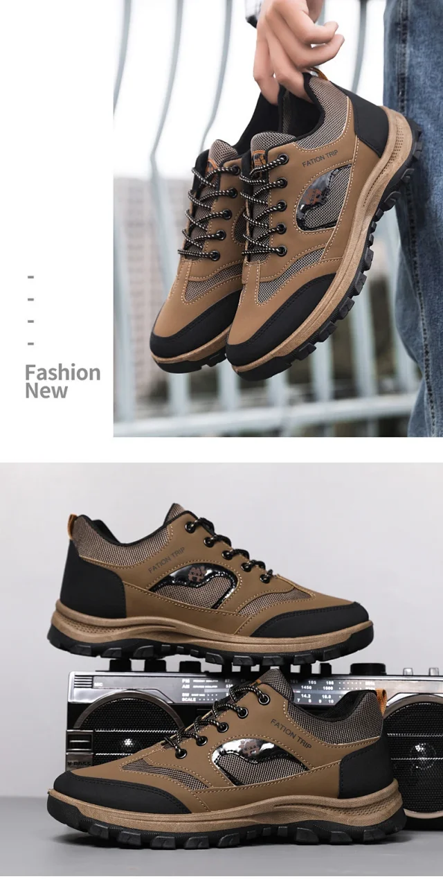 Men's Winter Fleece-Lined Hiking Sneakers Detail