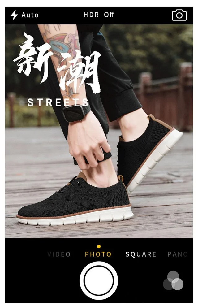 Men's Flyknit Breathable Running Sneakers Detail