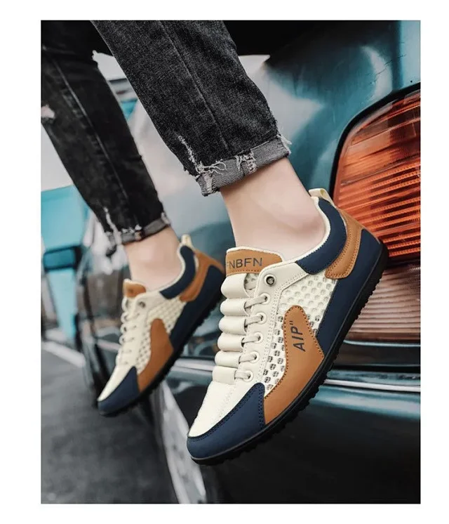 Men's Breathable Slip-On Mesh Slippers Detail