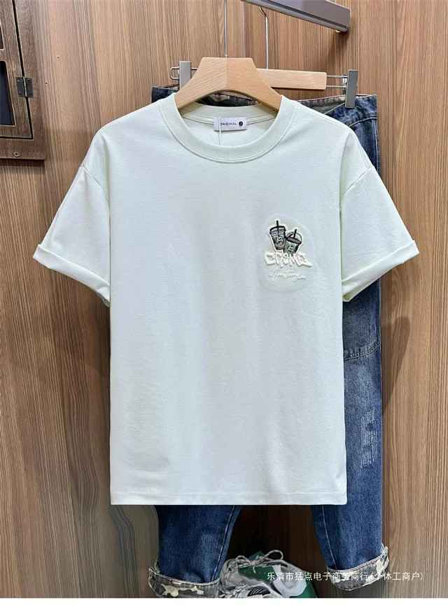 Men's Streetwear Embroidery Tee 2025 Detail