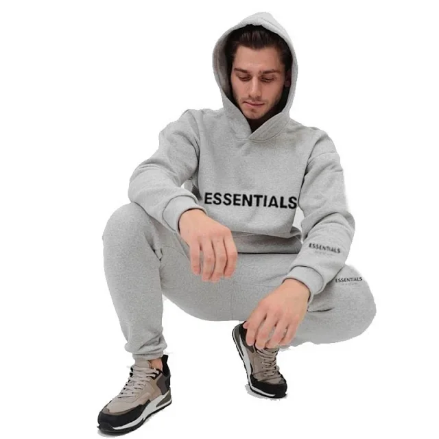 FER Essentials Logo Print Hoodie Set Detail