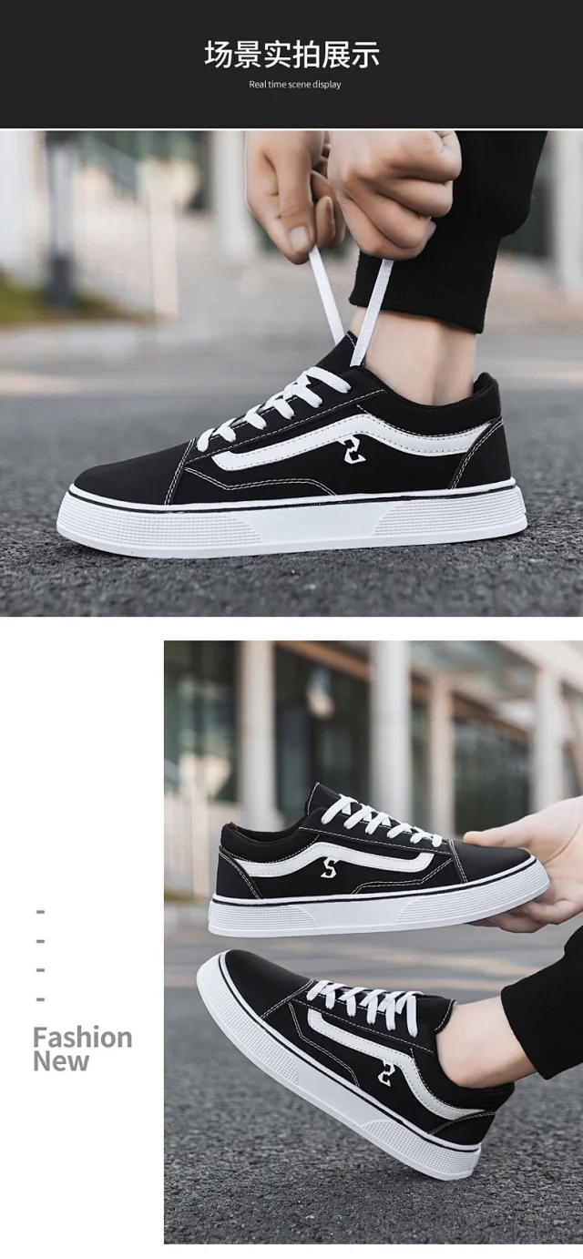 Men's Big Size Canvas Checkerboard Low-Tops Detail
