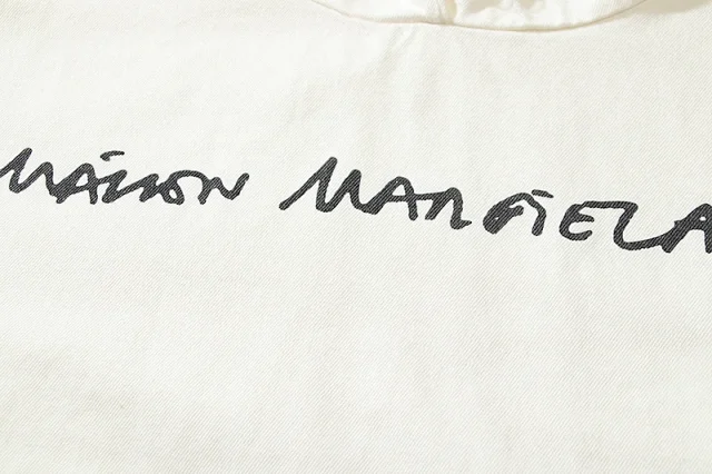 Maison Margiela Unisex Distressed Denim Hoodie Detail