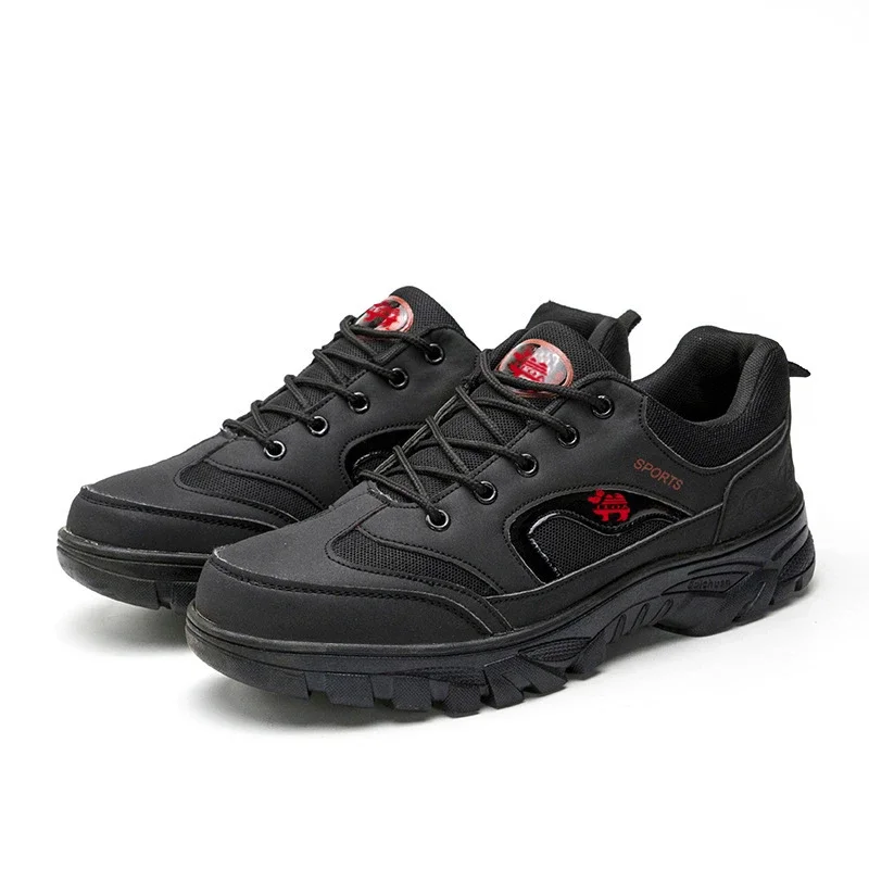 Big Size Mesh Platform Hiking Men's Shoes