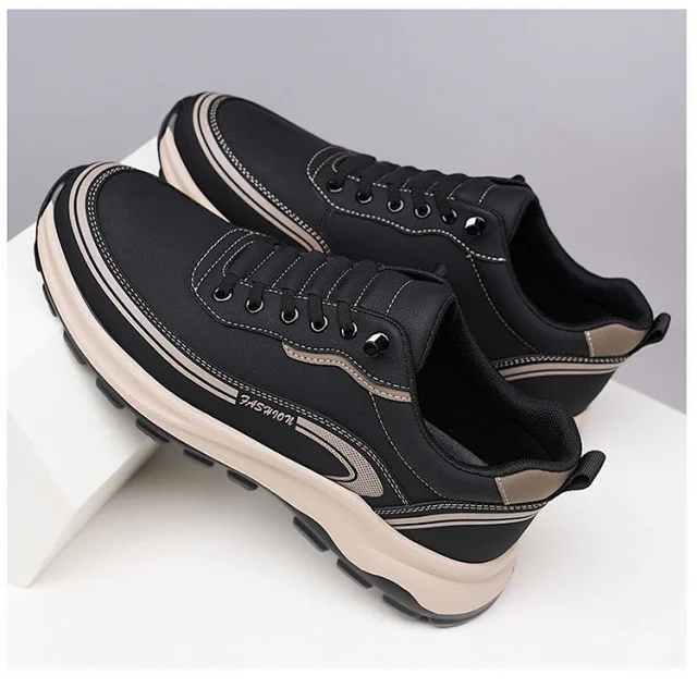 Men's Slip-On Leather Fashion Sneakers Detail