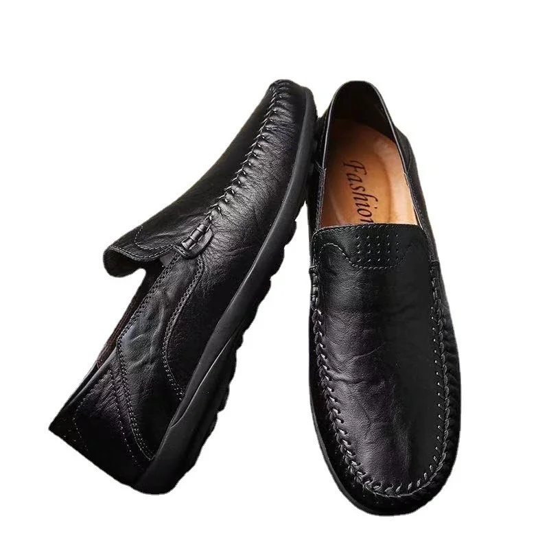 Men's Leather Slip-On Driving Shoes