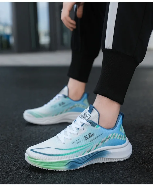 Men's Airy Mesh Platform Running Sneakers Spring 2025 Detail