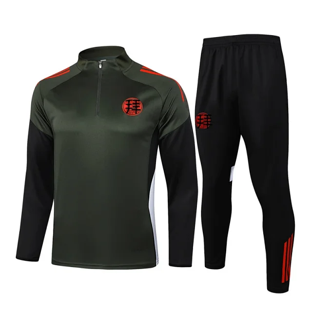 Long Sleeve Half Zip Football Training Jersey Detail