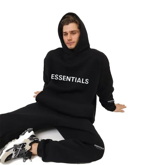 FER Essentials Logo Print Hoodie Set Detail