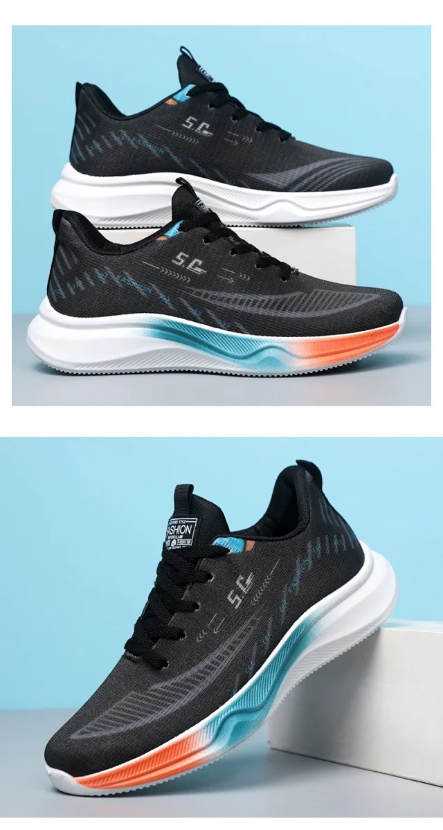 Men's Airy Mesh Platform Running Sneakers Spring 2025 Detail