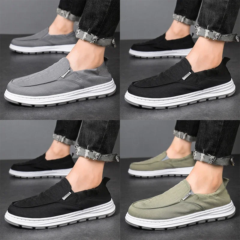 Old Beijing Men's Slip-on Canvas Shoes