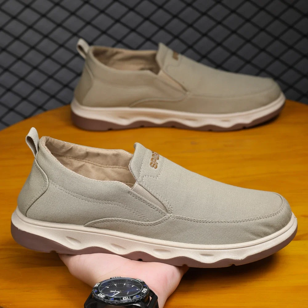 Men's Spring British Slip-On Canvas Loafers