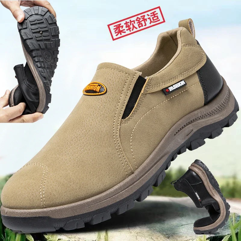Men's Size 46 Slip-On Leather Hikers