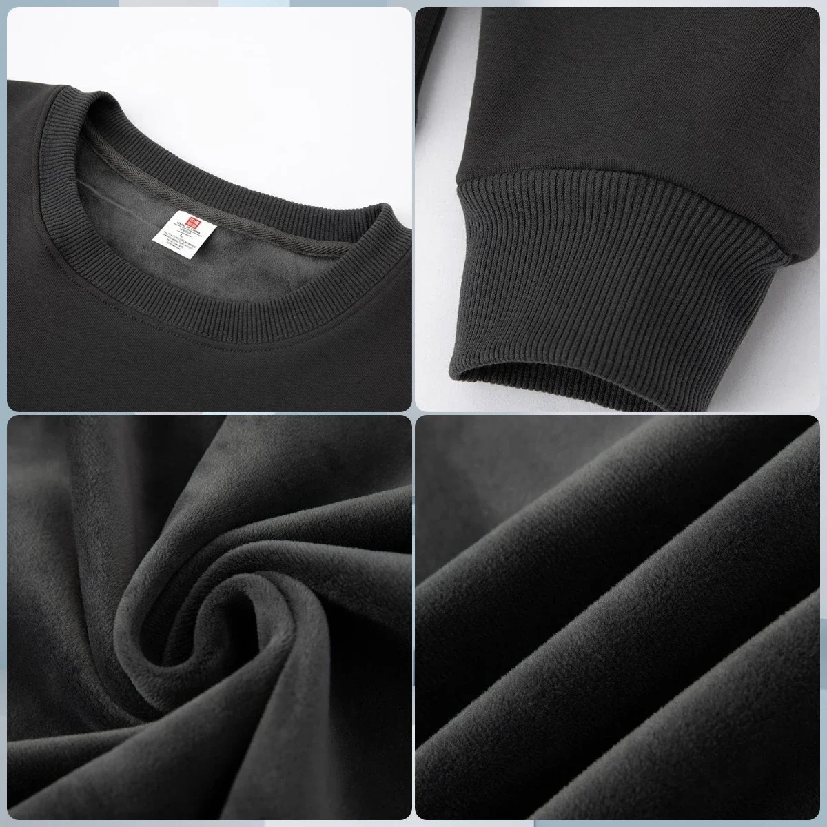 Men's New 2025 Grey Crewneck Sweatshirt