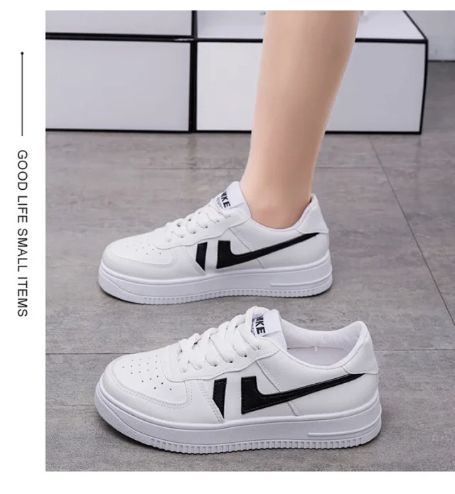 Breathable Unisex Two-Stripe School Plimsolls (Korean Style) Detail