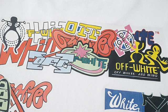 Unisex Cartoon Graffiti Arrow Graphic Tee Detail