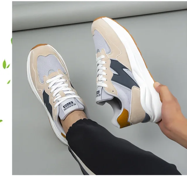 Couple Trendy Platform Mesh Runners Detail