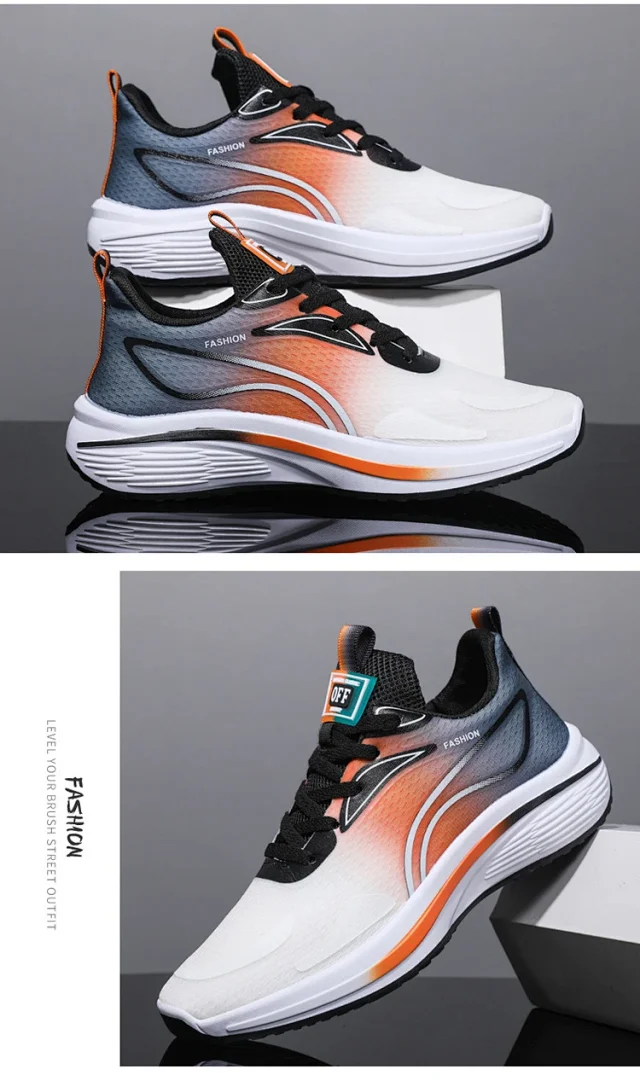 Unisex Spring Breathable Low-Top Flyknit Sneakers Detail