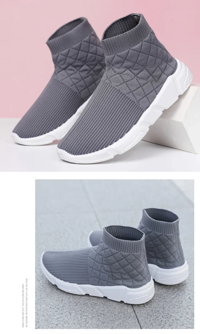 Couple Knitted Slip-on Breathable Loafers Detail