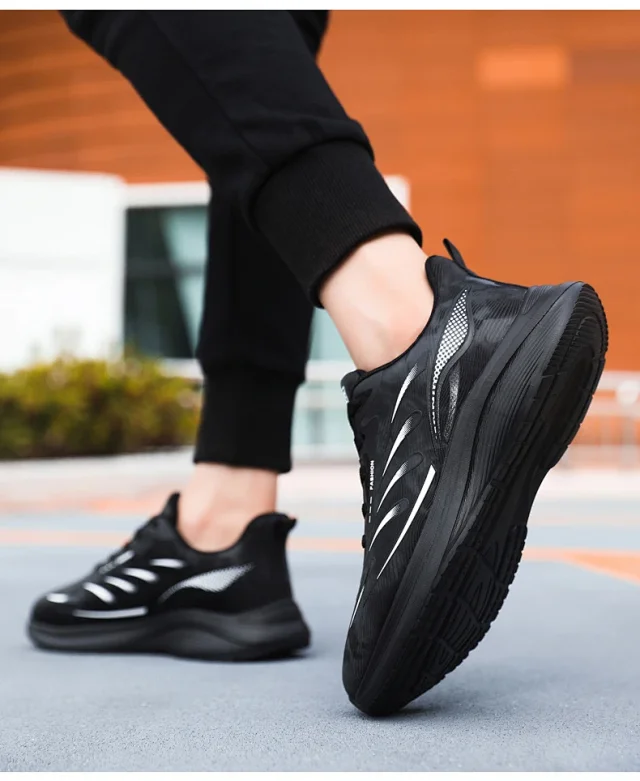 Men's Fashion Leather Low-Top Runners Detail