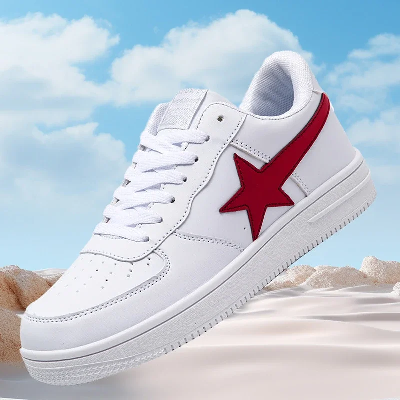 Unisex White K-Style Casual Sneakers