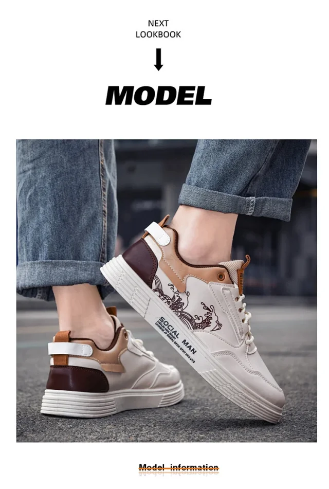 Men's Casual Fall Sneakers Lightweight Breathable Detail