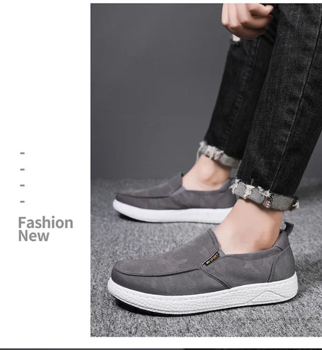 Men's Comfortable Slip-On Canvas Shoes Detail