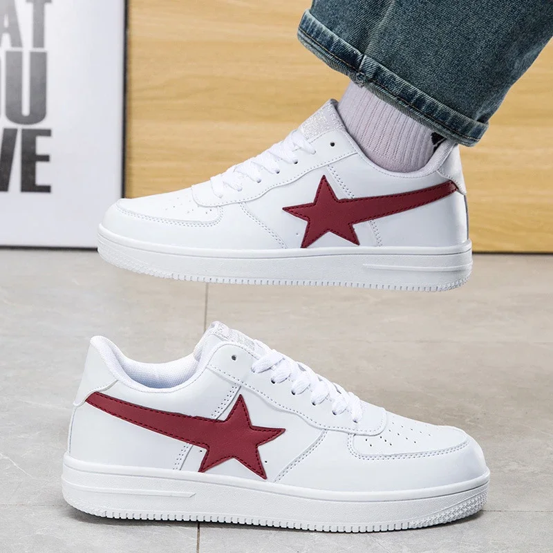 Unisex White K-Style Casual Sneakers