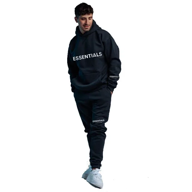 FER Essentials Logo Print Hoodie Set Detail