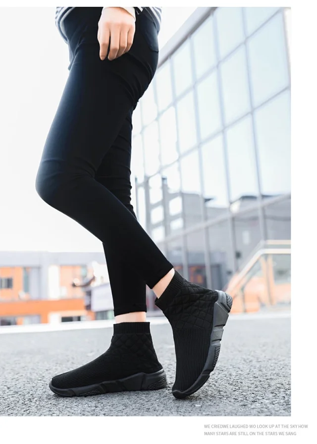 Couple Knitted Slip-on Breathable Loafers Detail